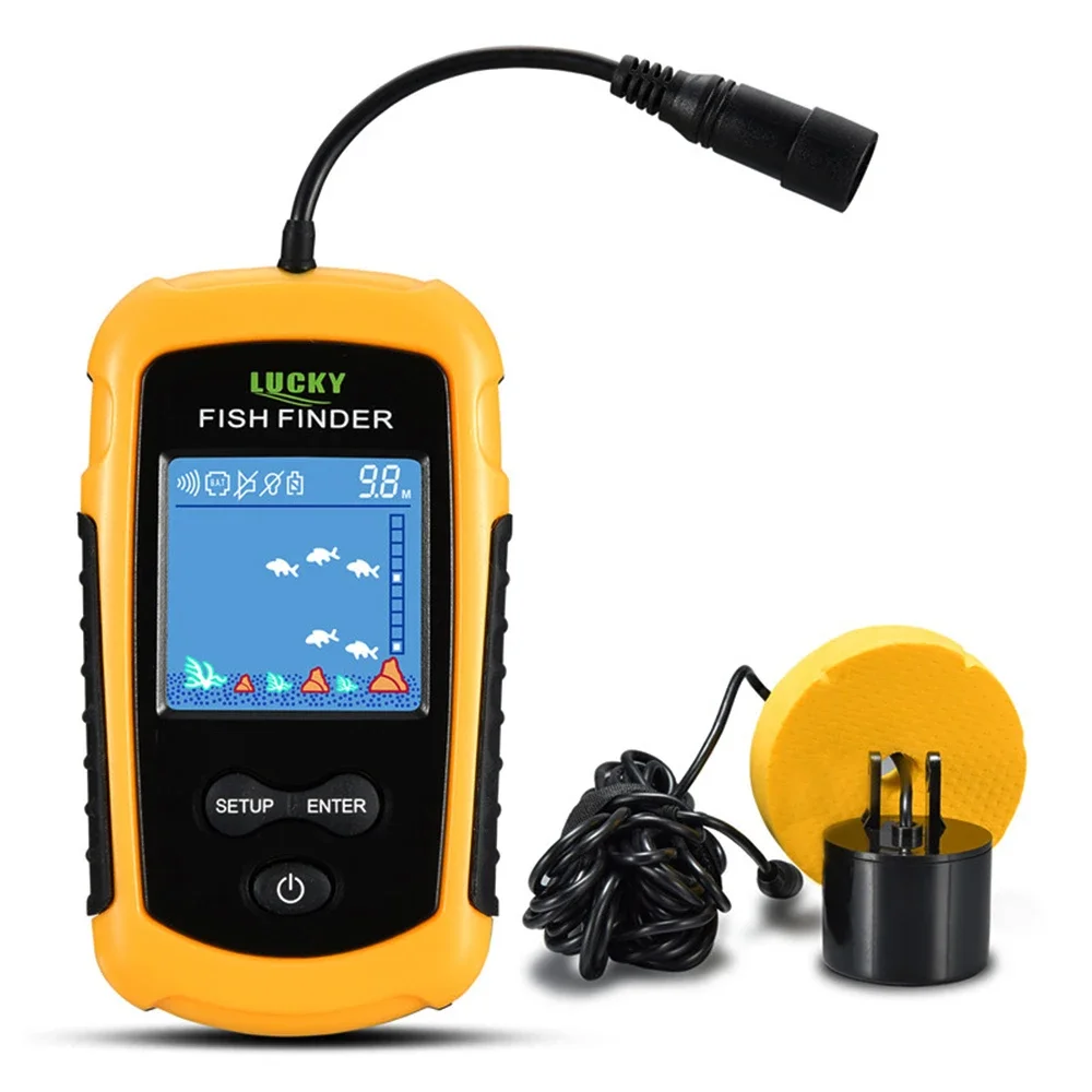 Fish Finder Gps - Lucky LCD-Farbbildschirm, tragbar, kabelgebunden, Fischfinder, 100