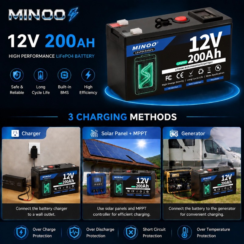 12V 200Ah LiFePO4 Batterie, De – Fish Finder Charger Bewertung und Preis